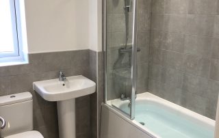 Sealant works to bathroom